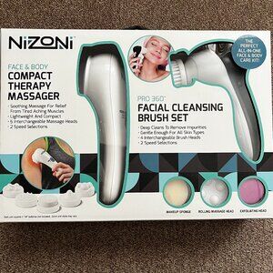NEW} Nizoni Face Cleansing & Massage Brush Set